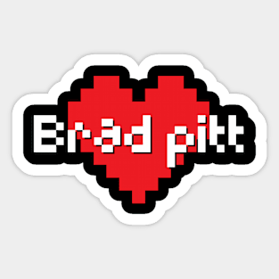 brad pitt -> pixel art style Sticker